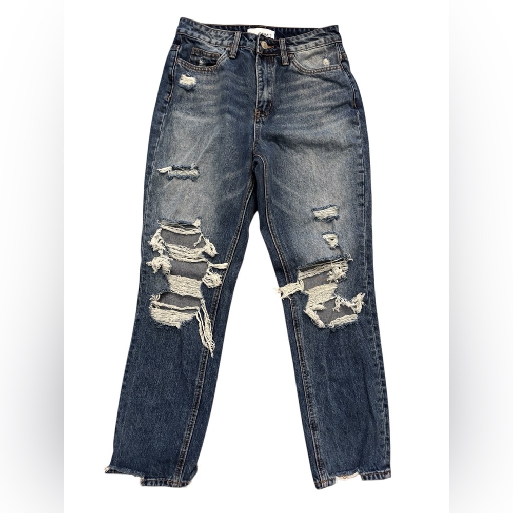 Vervet distressed jeans cropped high rise size 25